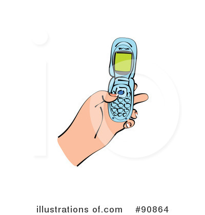 Royalty-Free (RF) Cell Phone Clipart Illustration by Prawny - Stock Sample #90864