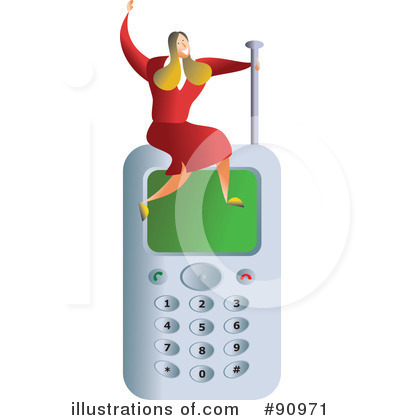 Royalty-Free (RF) Cell Phone Clipart Illustration by Prawny - Stock Sample #90971