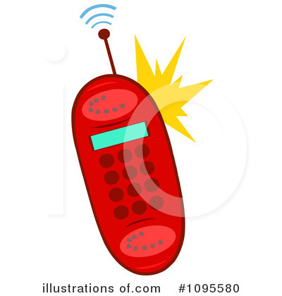 Cell Phone Clipart #1095580 by Hit Toon