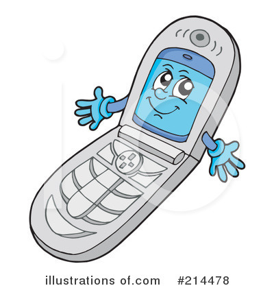 Royalty-Free (RF) Cellphone Clipart Illustration by visekart - Stock Sample #214478