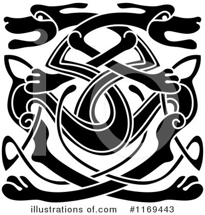Royalty-Free (RF) Celtic Dog Clipart Illustration by Vector Tradition SM - Stock Sample #1169443