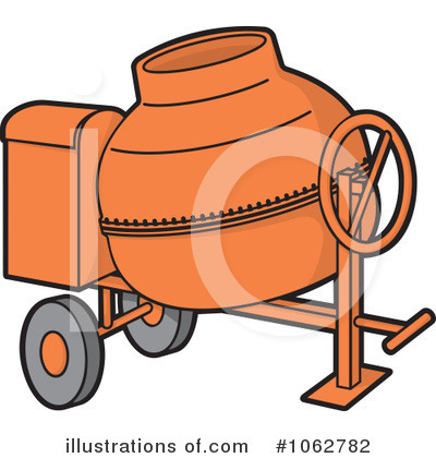 Royalty-Free (RF) Cement Mixer Clipart Illustration by Any Vector - Stock Sample #1062782
