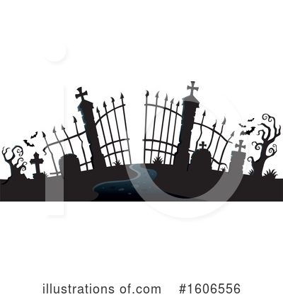 Royalty-Free (RF) Cemetery Clipart Illustration by visekart - Stock Sample #1606556