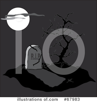 Royalty-Free (RF) Cemetery Clipart Illustration by Pams Clipart - Stock Sample #67983