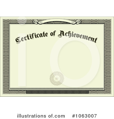 Royalty-Free (RF) Certificate Clipart Illustration by BestVector - Stock Sample #1063007