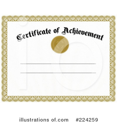 Royalty-Free (RF) Certificate Clipart Illustration by BestVector - Stock Sample #224259