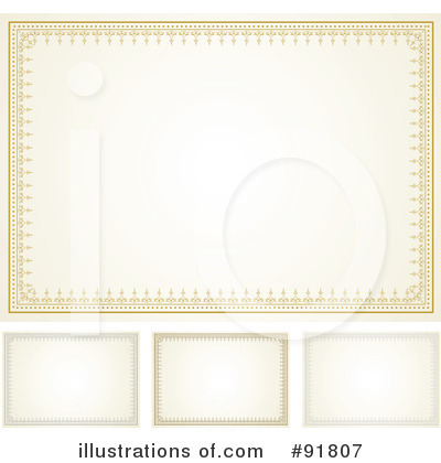 Royalty-Free (RF) Certificate Clipart Illustration by BestVector - Stock Sample #91807