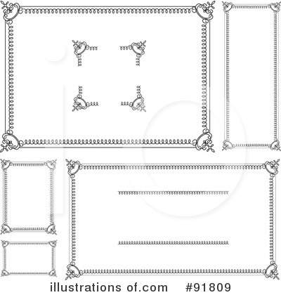 Royalty-Free (RF) Certificate Clipart Illustration by BestVector - Stock Sample #91809