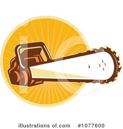 Royalty-Free (RF) Chainsaw Clipart Illustration by patrimonio - Stock Sample #1077600