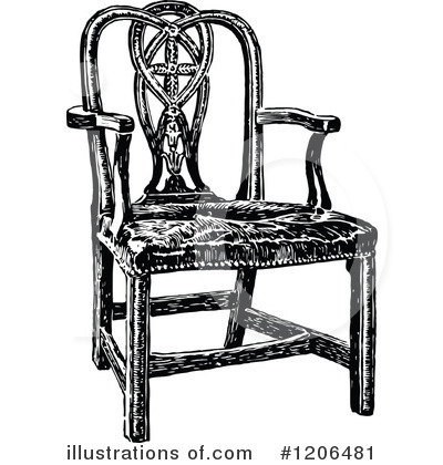 Royalty-Free (RF) Chair Clipart Illustration by Prawny Vintage - Stock Sample #1206481