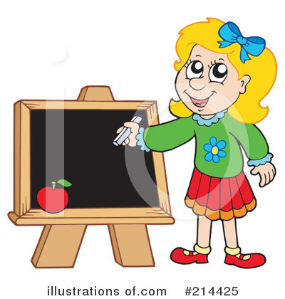 Royalty-Free (RF) Chalk Board Clipart Illustration by visekart - Stock Sample #214425