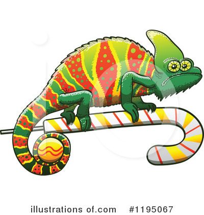 Royalty-Free (RF) Chameleon Clipart Illustration by Zooco - Stock Sample #1195067