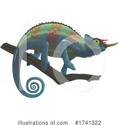 Chameleon Clipart #1741322 by Vector Tradition SM