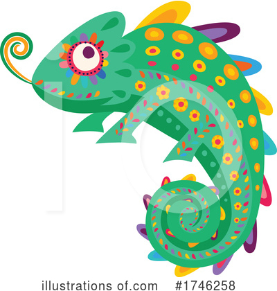 Chameleon Clipart #1746258 by Vector Tradition SM