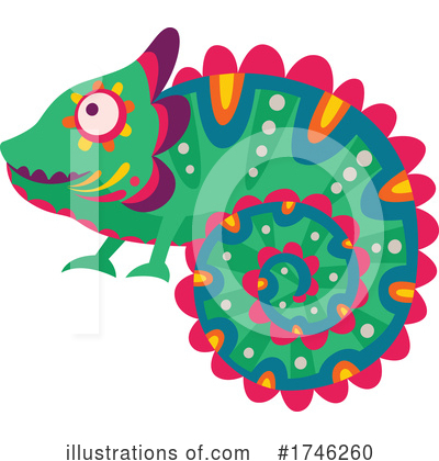 Chameleon Clipart #1746260 by Vector Tradition SM