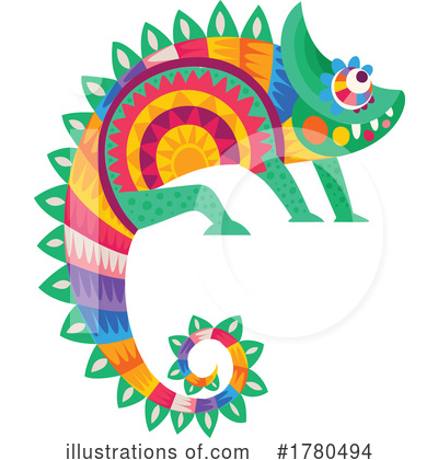 Royalty-Free (RF) Chameleon Clipart Illustration by Vector Tradition SM - Stock Sample #1780494