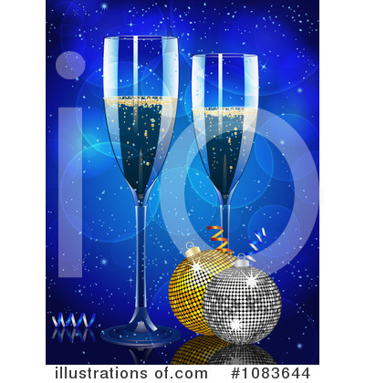 Royalty-Free (RF) Champagne Clipart Illustration by elaineitalia - Stock Sample #1083644