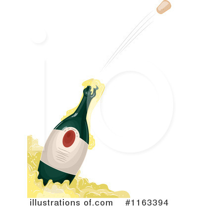 Champagne Bottle Clipart #1163394 by BNP Design Studio