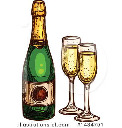 Champagne Clipart #1434751 by Vector Tradition SM