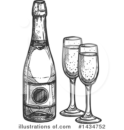 Royalty-Free (RF) Champagne Clipart Illustration by Vector Tradition SM - Stock Sample #1434752