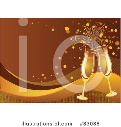Royalty-Free (RF) Champagne Clipart Illustration by Pushkin - Stock Sample #83088