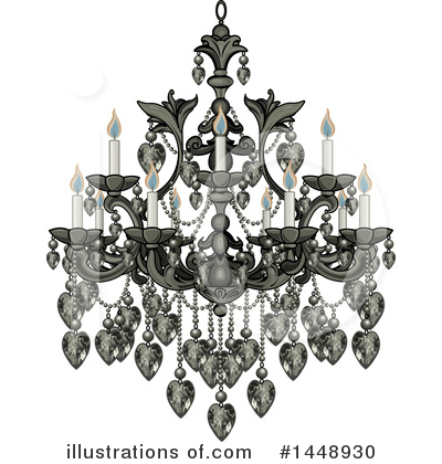 Royalty-Free (RF) Chandelier Clipart Illustration by Pushkin - Stock Sample #1448930