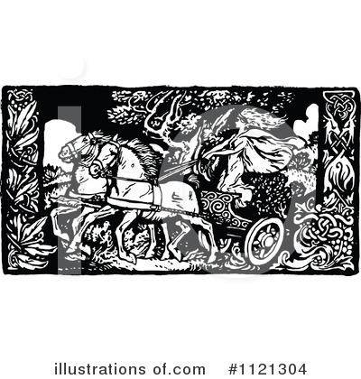 Royalty-Free (RF) Chariot Clipart Illustration by Prawny Vintage - Stock Sample #1121304