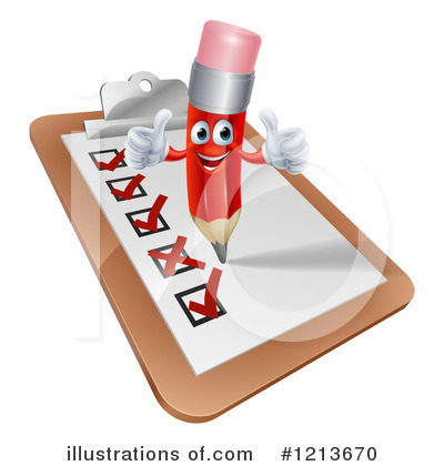 Royalty-Free (RF) Check List Clipart Illustration by AtStockIllustration - Stock Sample #1213670