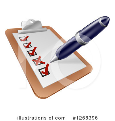 Royalty-Free (RF) Check List Clipart Illustration by AtStockIllustration - Stock Sample #1268396