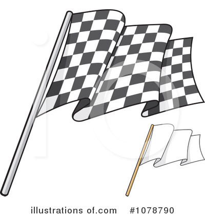 Royalty-Free (RF) Checkered Flag Clipart Illustration by Any Vector - Stock Sample #1078790