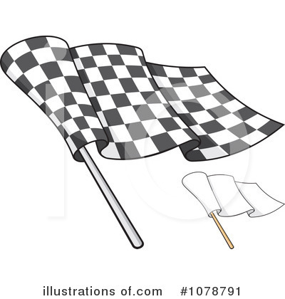 Royalty-Free (RF) Checkered Flag Clipart Illustration by Any Vector - Stock Sample #1078791