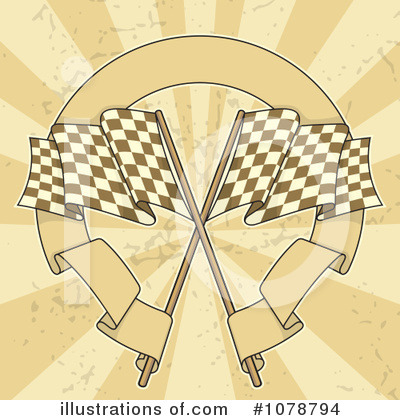 Royalty-Free (RF) Checkered Flag Clipart Illustration by Any Vector - Stock Sample #1078794