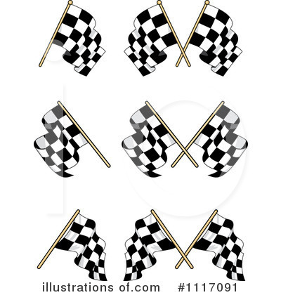 Royalty-Free (RF) Checkered Flag Clipart Illustration by Vector Tradition SM - Stock Sample #1117091