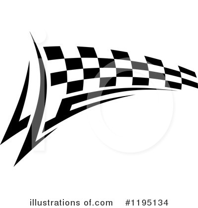 Royalty-Free (RF) Checkered Flag Clipart Illustration by Vector Tradition SM - Stock Sample #1195134