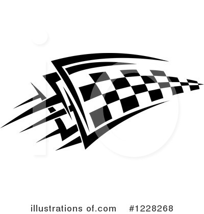Royalty-Free (RF) Checkered Flag Clipart Illustration by Vector Tradition SM - Stock Sample #1228268