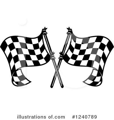 Royalty-Free (RF) Checkered Flag Clipart Illustration by Vector Tradition SM - Stock Sample #1240789