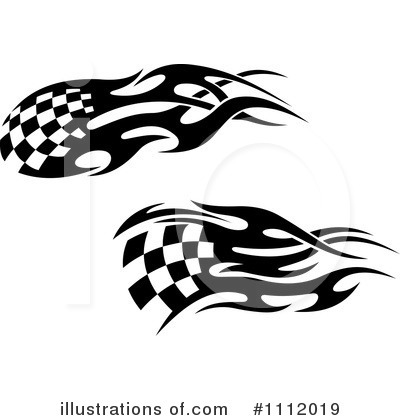 Royalty-Free (RF) Checkered Flags Clipart Illustration by Vector Tradition SM - Stock Sample #1112019