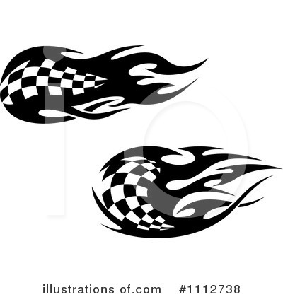Royalty-Free (RF) Checkered Flags Clipart Illustration by Vector Tradition SM - Stock Sample #1112738