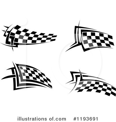 Royalty-Free (RF) Checkered Flags Clipart Illustration by Vector Tradition SM - Stock Sample #1193691