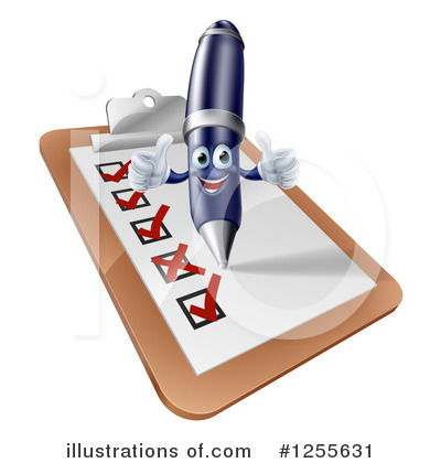 Royalty-Free (RF) Checklist Clipart Illustration by AtStockIllustration - Stock Sample #1255631