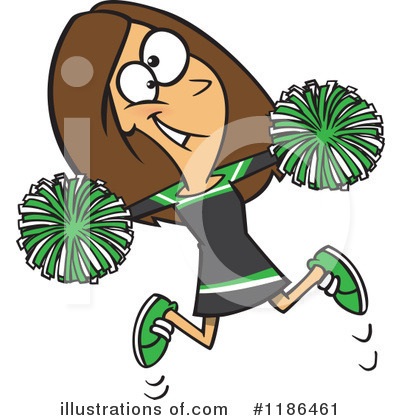 Royalty-Free (RF) Cheerleader Clipart Illustration by toonaday - Stock Sample #1186461