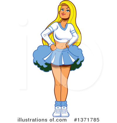 Cheerleaders Clipart #1371785 by Clip Art Mascots