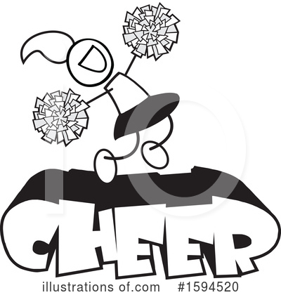 Royalty-Free (RF) Cheerleader Clipart Illustration by Johnny Sajem - Stock Sample #1594520