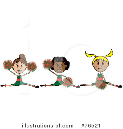 Royalty-Free (RF) Cheerleader Clipart Illustration by Pams Clipart - Stock Sample #76521