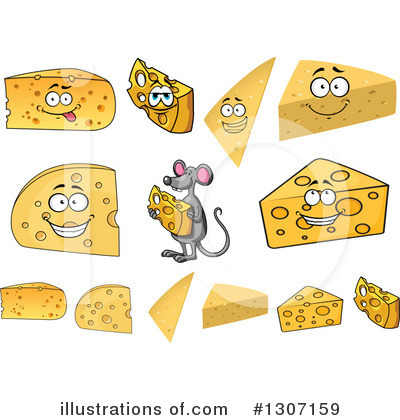Royalty-Free (RF) Cheese Clipart Illustration by Vector Tradition SM - Stock Sample #1307159
