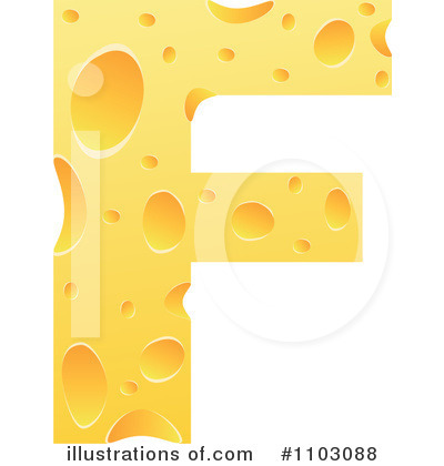 Cheese Letter Clipart #1103088 by Andrei Marincas