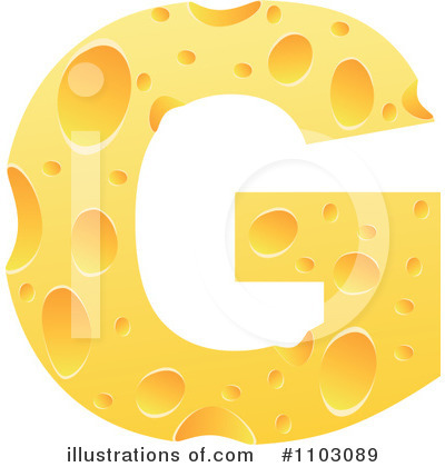 Cheese Letter Clipart #1103089 by Andrei Marincas