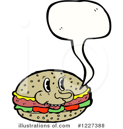 Royalty-Free (RF) Cheeseburger Clipart Illustration by lineartestpilot - Stock Sample #1227388