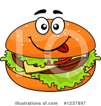 Royalty-Free (RF) Cheeseburger Clipart Illustration by Vector Tradition SM - Stock Sample #1237897