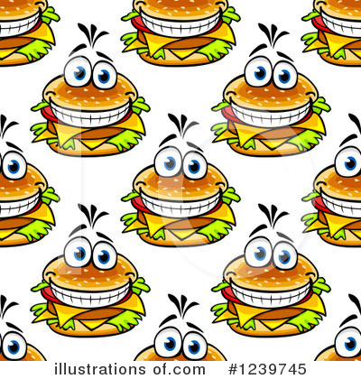 Royalty-Free (RF) Cheeseburger Clipart Illustration by Vector Tradition SM - Stock Sample #1239745